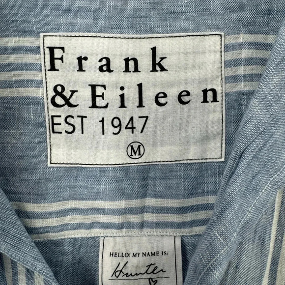 Frank & Eileen Hunter Blue Multi Stripe, Classic Linen Medium B1065 - Picture 7 of 7